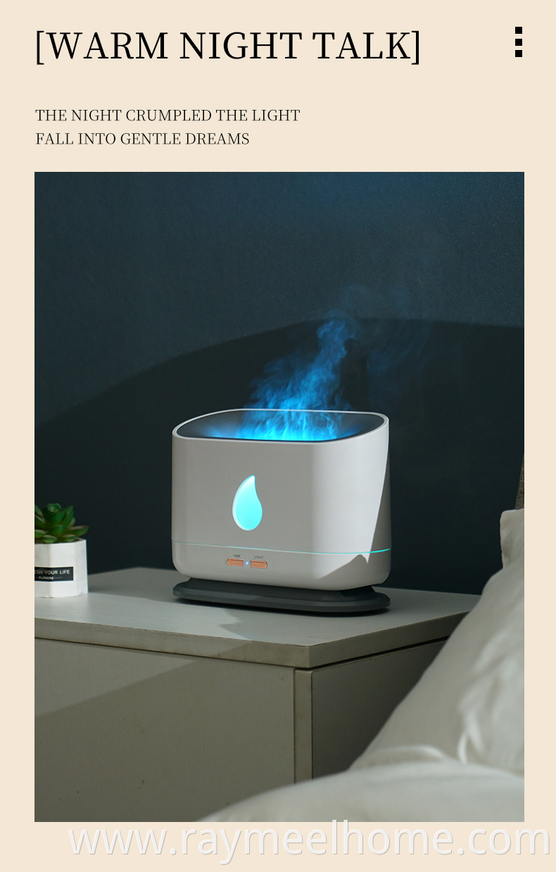 USB 200ml Aroma Essential Oil Diffuser Flame Air Humidifier Aroma Diffuser